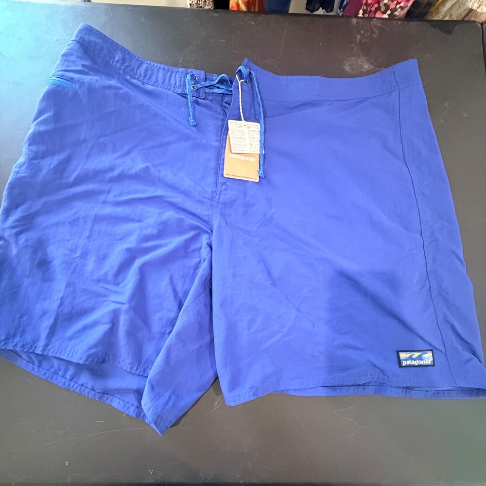Patagonia Wavefarer NWT Boardshorts Mens 44 Blue Quick Dry Minimalist Gorpcore